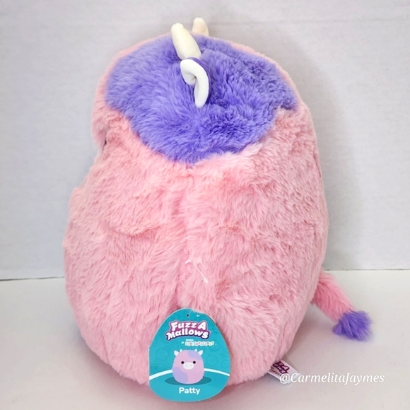 PATTY 🐮 HTF Pink & Purple Cow FuzzAMallow Original Squishmallow - Kelly Toy NWT - Picture 2 of 8